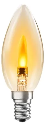 Produktbild von LED Filament Leuchtmittel Kerze 1W E14 klar Flackerlicht Feuer