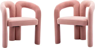 Produktbild von 2er/Set Esszimmerstuehle Samt moderne Design Eimer Seitenstuehle Wohnzimmerstuhl Stilvoller Design-Loungesessel moderne Freizeitstuhl Buerostuhl Sessel