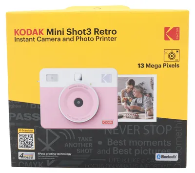 Produktbild von Kodak MINI SHOT 3 RETRO Sofortbildkamera, pink