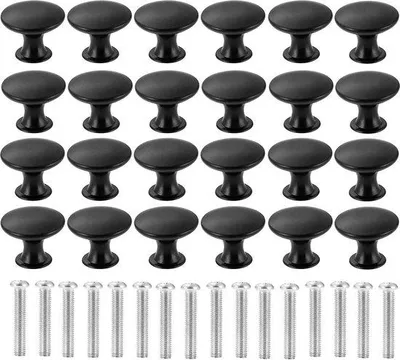 Productafbeelding van Famanu meubelknopen, 30 mm - matzwart, 24 stuks