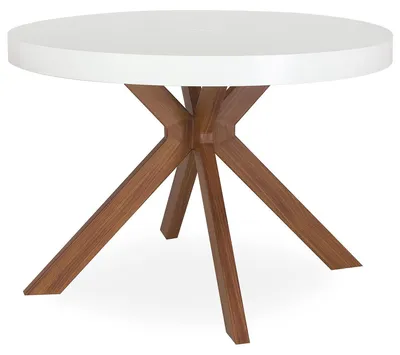 Image de MENZZO Table ronde extensible Myriade Blanc
