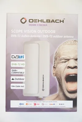 Zdjęcie produktu dla OEHLBACH 17221, Zewnętrzna, Biały, Mono, Metal, 3 m, DVB-T, DVB-T2