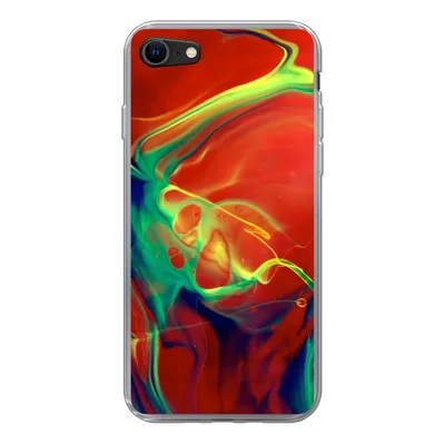Produktbild von MuchoWow® Handyhülle Schutzhülle Hülle für iPhone SE 2022 Kunst - Tinte - Farben - Psychedelisch Silikon Softcase Handy Hülle - Schutzhülle