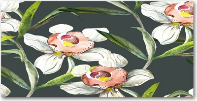 Produktbild von Tulup Glas-Bild -140x70- Wandkunst Dekorative Wand für Küche & Wohnzimmer - Blumen & Pflanzen - Blumenmuster - Mehrfarbig