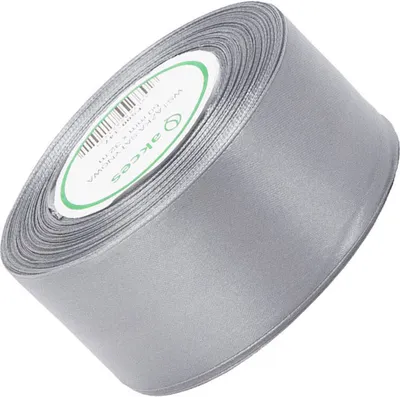 Image de Ruban de satin argenté foncé 50mm - 32mb