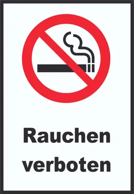 Produktbild von Rauchen verboten Schild A0 Rückseite selbstklebend