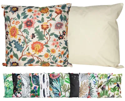Produktbild von JACK Outdoor Motiv Kissen 45x45cm Lounge Dekokissen inkl. Füllung Wasserabweisend Sitzkissen Garten Stuhl, Farbe:Blumenmärchen