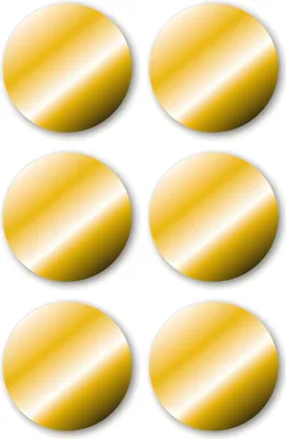 Obrázek produktu pro HERMA 15074, Zlato, Kulatý, Permanentní, Univerzální, 6 kusů, 3 listy
