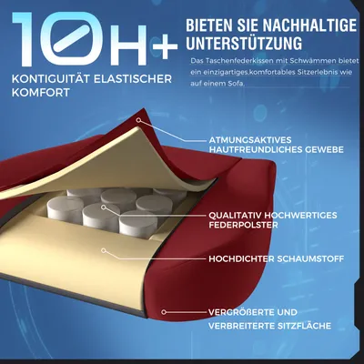 Zdjęcie produktu dla Krzesło do gier GTPLAYER Ergonomiczny fotel do gier Krzesło do biurka Krzesło biurowe z materiałową powierzchnią Sprężynowa poduszka siedziska, łączone podłokietniki, z podnóżkiem