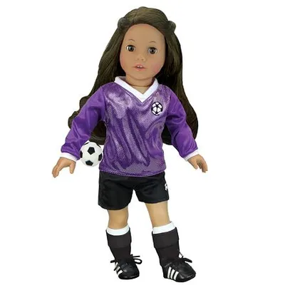 Obrázok produktu pre 6-dielna súprava oblečenia futbalistu pre 18" bábiku Sophia s doplnkami a topánkami pre bábiku