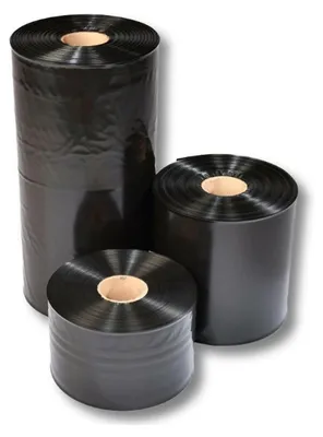 Produktbild von 1 Rolle Schlauchfolie 80mm breit 100my opak - blickdicht schwarz LDPE 250 lfm.