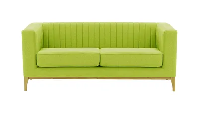 Produktbild von SLF24 - Zweisitzer-Sofa Slender Wood - Limettengrün - Baku 7