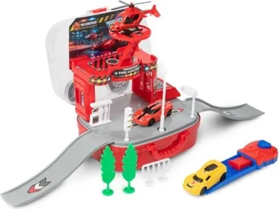Produktbild von Toi-Toys TURBO Racers Rettungsdienst Set Spielzeugfahrzeuge Rettungsfahrzeuge actionreich  Feuerwehr