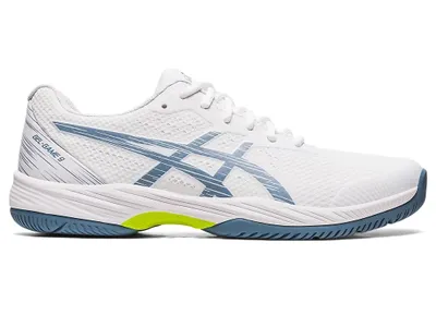 Image de Chaussures de padel Asics Gel Game 9 GS junior blanches / bleues