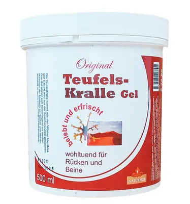 Produktbild von TEUFELSKRALLEN GEL 500ml erfrischt wohltuend für Rücken Beine Massagegel Körperpflege Pflege Creme 01