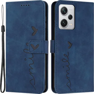 Produktbild von Xiaomi Redmi Note 12 Pro 5G / Poco X5 Pro Hülle - Coverup Smile Klapphülle - Blau