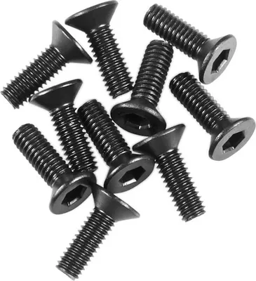 Produktbild von Axial AX31372 M2.6x8mm Hex Socket Flat Head Black (10)