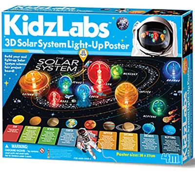 Produktbild von 4m Kidz Labs Sonnensystem 3d-poster Mit Lichtern Mehrfarbig  Kinder Mehrfarbig One Size