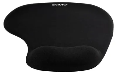 Produktbild von Savio MP-01B mouse pad black, Schwarz, Einfarbig, Handgelenkauflage