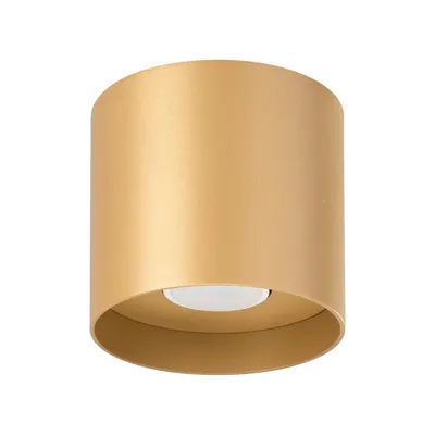 Zdjęcie produktu dla Plafon MIKA złoty 1xGU10 10W aluminium 11x12x12cm Sollux Lighting