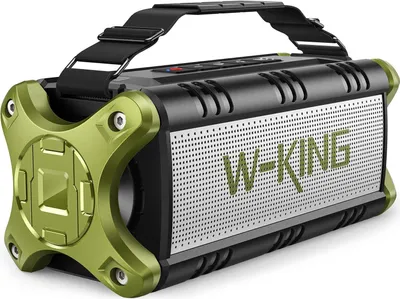Produktbild von W-KING Bluetooth Lautsprecher (90W MAX), 50W Musikbox, Deep Bass EQ, Tragbarer Speaker, IPX6 Wasserdicht, Boombox Outdoor, 40H Spielzeit, Powerbank