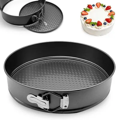 Productafbeelding van Springvorm, rond, diameter 26 cm, antiaanbaklaag, koolstofstaal, zwart