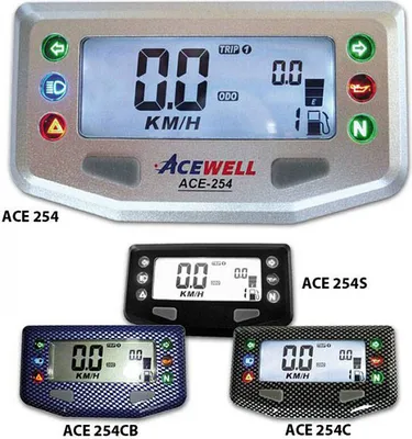 Produktbild von Multifunktionelles Digitalinstrument, schwarz, Tacho Tank Uhr Kontrollleuchten, grau-blaue Bele.