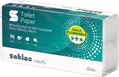 Image de Satino by WEPA Liquify papier toilette autodégradable 2 couches - 64 rouleaux de 250 feuilles
