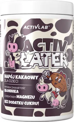 Produktbild von Activlab ActivŁatek – Kakaogetränkepulver ohne Zuckerzusatz mit hohem Eiweißgehalt und Magnesium (500 g)