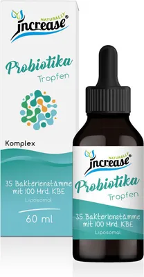 Produktbild von Liposomale Probiotika Kulturen Komplex Tropfen hochdosiert - 35 Bakterienstämme mit  Inulin und 100 Mrd. KBE pro Tagesdosis