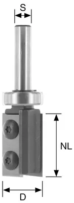 Zdjęcie produktu dla BRÜCK Frez do frezowania wpuszczanego HW-WP typ 386A Z2 D=22 mm, NL=20 mm, S=8 mm Trzon kulisty. Zamówiony z HW-WP 19,5x12x1,5 mm (#62020012) | 386A2202003