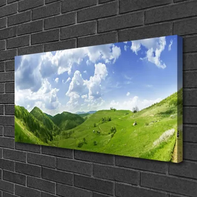 Produktbild von Tulup Leinwand-Bilder 100x50 Wandbild Canvas Kunstdruck Gebirge Wiese Natur