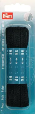 Obrázek produktu pro Ploché tkaničky 8 mm, 120 cm, černé