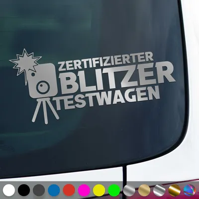 Produktbild von PantherPixel er  Aufkleber Testwagen Sticker Auto Geschenkidee Farbe Silber