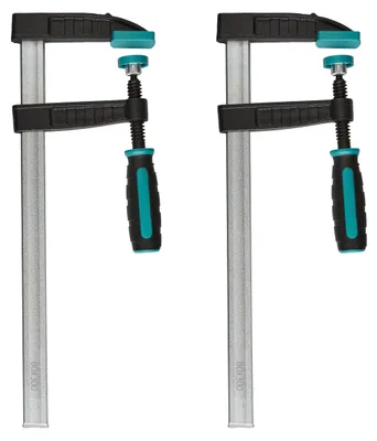 Produktbild von wolfcraft Schraubzwingen Set 270 kg Spannkraft, 80 mm Ausladung, 300 mm Spannwei