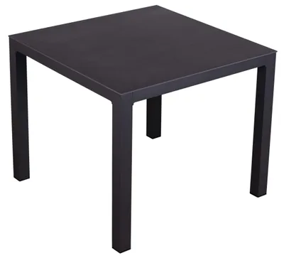 Produktbild von Gartentisch Tarifa 90x90cm Aluminium Anthrazit quadratischer Balkontisch