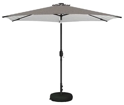 Zdjęcie produktu dla Parasol ogrodowy vidaXL z oświetleniem LED i podstawą, 300 x 300 cm