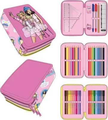 Productafbeelding van Astuccio 3 Zip Barbie
