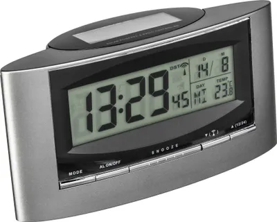 Sveglia Radio Controllata Tfa Dostmann 60.1506 - Display Analogico, Allarme Con Snooze, Retroilluminazione - Batterie Escluse - Foto 2