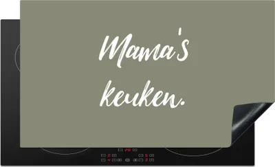 Produktbild von KitchenYeah© Herdabdeckplatte Sprichwörter - Mama - Zitate - Mamas Küche , 91x52cm, Küche Deko, Glaskeramikkochfeld Herdabdeckung, Abdeckplatte fùr Kochfeld