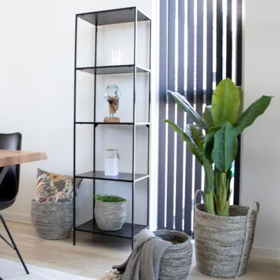 Produktbild von Modernes Regal LEVEN 170cm schwarz + 5 Regalböden