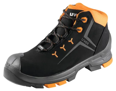 Produktbild von uvex Schnürstiefel schwarz/orange uvex 2, S3, EU-Schuhgröße: 45