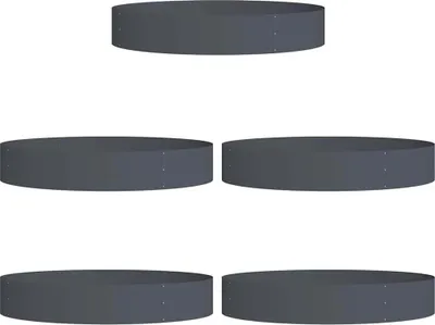Produktbild von vidaXL Pflanzenring 5 pcs Anthrazit 120 x 120 x 20 cm