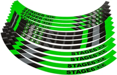 Produktbild von 17-Zoll STAGE6 Felgenaufkleber-Set Grün