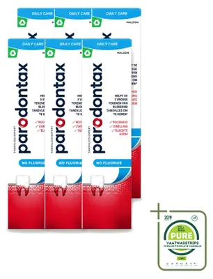 Zdjęcie produktu dla 6 sztuk pasty do zębów Parodontax bez fluoru - 75 ml - opakowanie zbiorcze