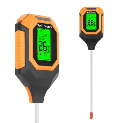 Produktbild von pH-Bodentester, 4-in-1 Digitaler Pflanzentester mit pH-Wert/Temperatur/Feuchtigkeit/Licht für Gartenbau, Landwirtschaft, Rasenpflege und Außenpflanzen