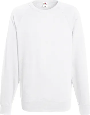 Produktbild von Fruit of the Loom 62-138-0 | Herren Lightweight Raglan Sweat / Belcoro® Garn - Farbe: White - Größe: S