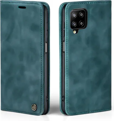 Produktbild von Handy Hülle für Samsung Galaxy A12 Klapphülle Bookcase Flip Cover Handy Tasche Etui Farbe: Petrol