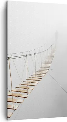 Produktbild von Bild auf Leinwand - Leinwandbild - Einteilig - Brücke ausgesetzt Nebel - 45x80cm - Wand Bild - Wanddeko - Wandbilder - Leinwanddruck - Bilder - Wanddekoration - Leinwand bilder - PA45x80-5018