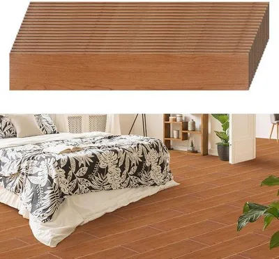 Zdjęcie produktu dla Podłoga winylowa PVC, 91,44 x 15,24 cm - samoprzylepna - antypoślizgowa i wodoodporna - idealna do sypialni i salonu - Luxento